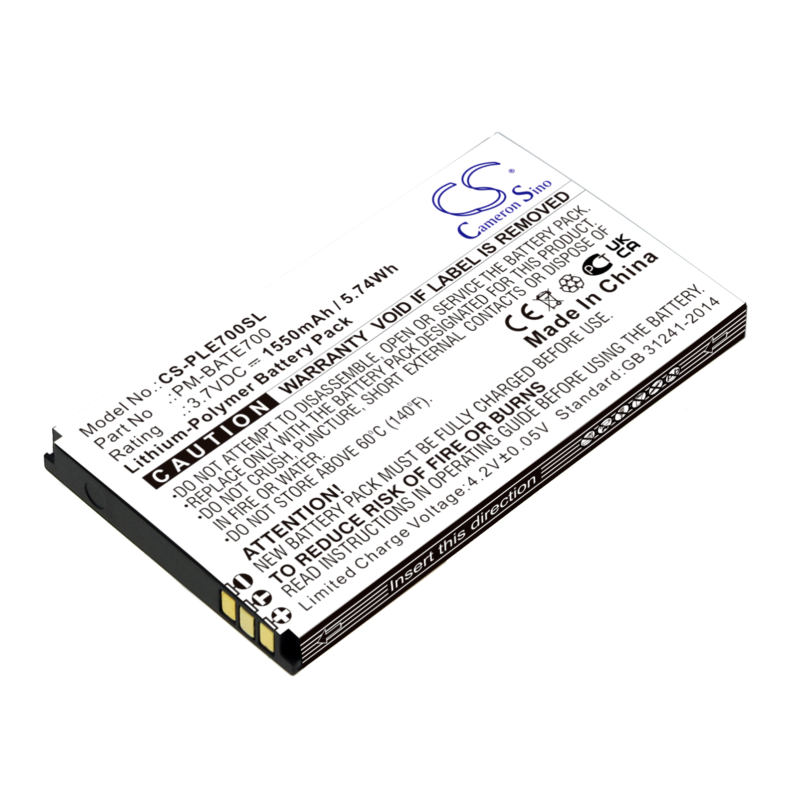 Cameron Sino CS-PLE700SL 3.7V Li-Polymer 1550mAh černá - neoriginální