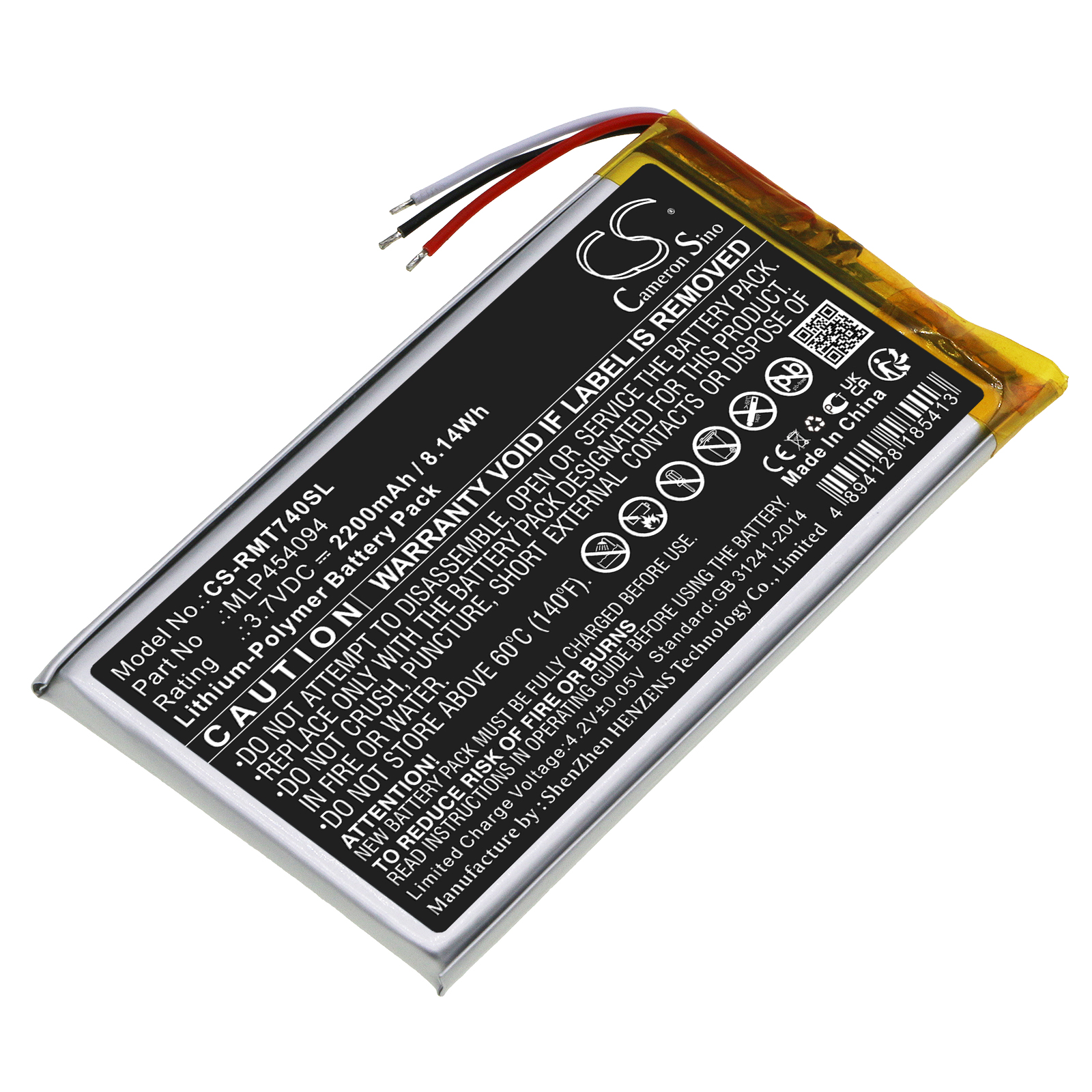 Cameron Sino CS-RMT740SL 3.7V Li-Polymer 2200mAh černá - neoriginální