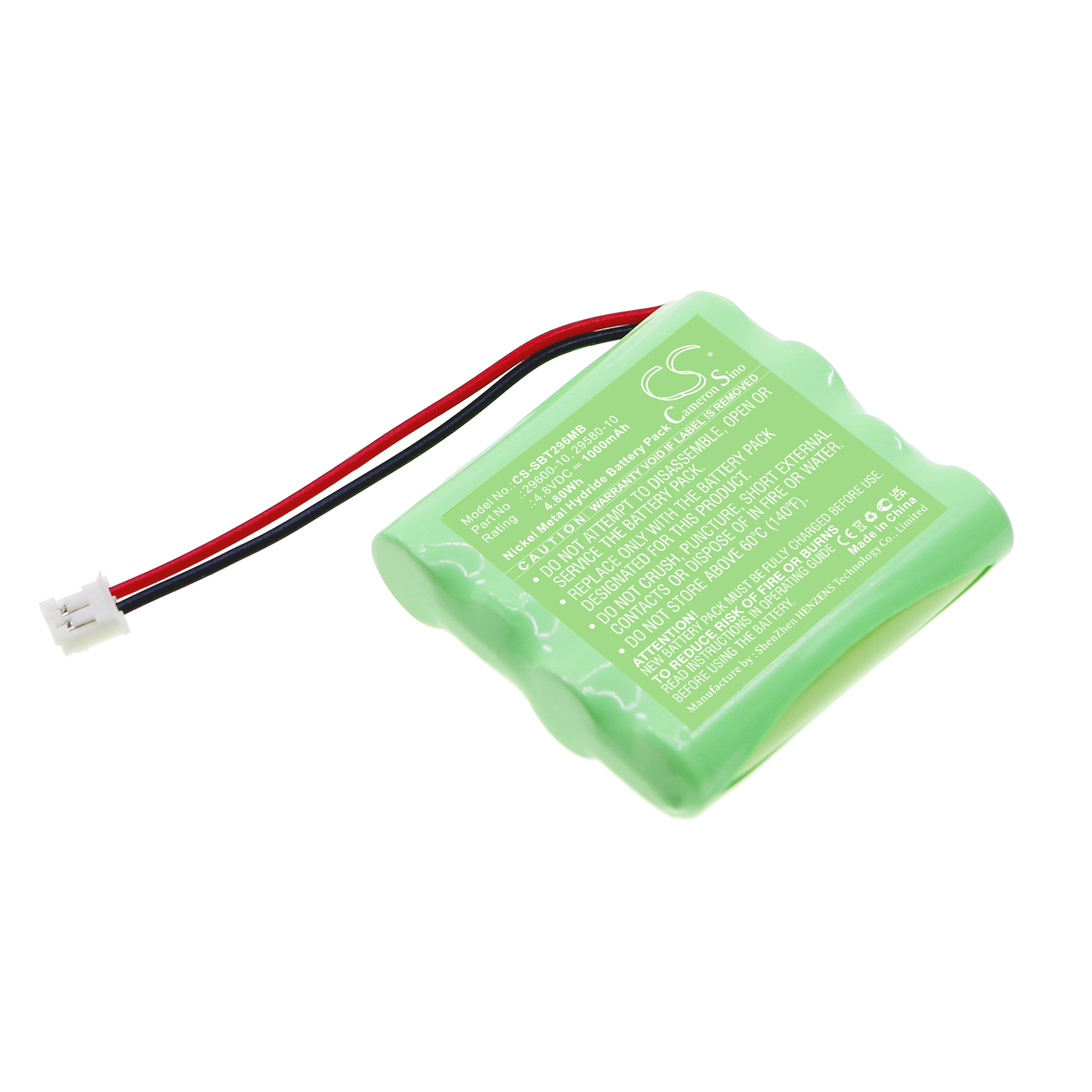 Cameron Sino CS-SBT296MB 4.8V Ni-MH 1000mAh zelená - neoriginální