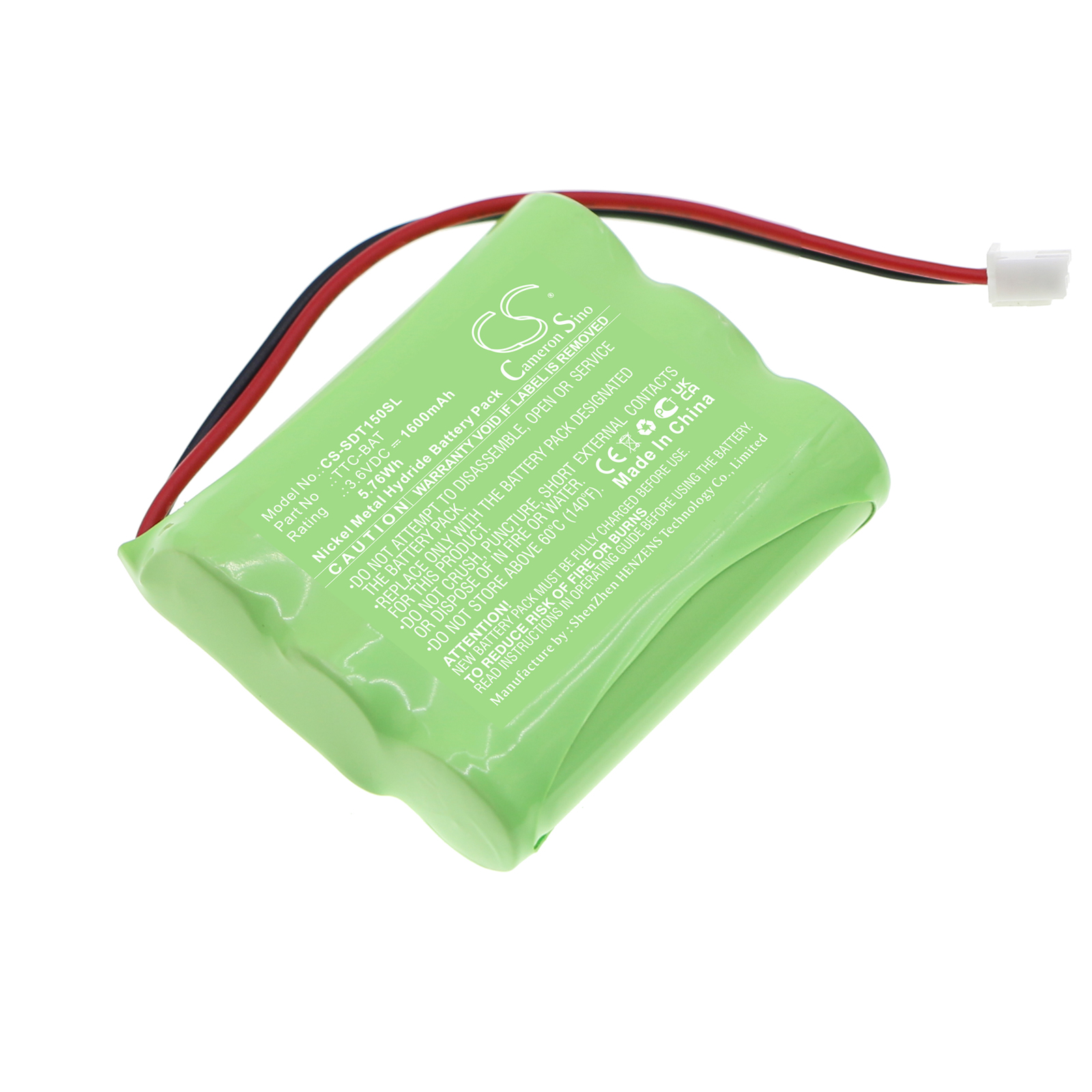 Cameron Sino CS-SDT150SL 3.6V Ni-MH 1600mAh zelená - neoriginální