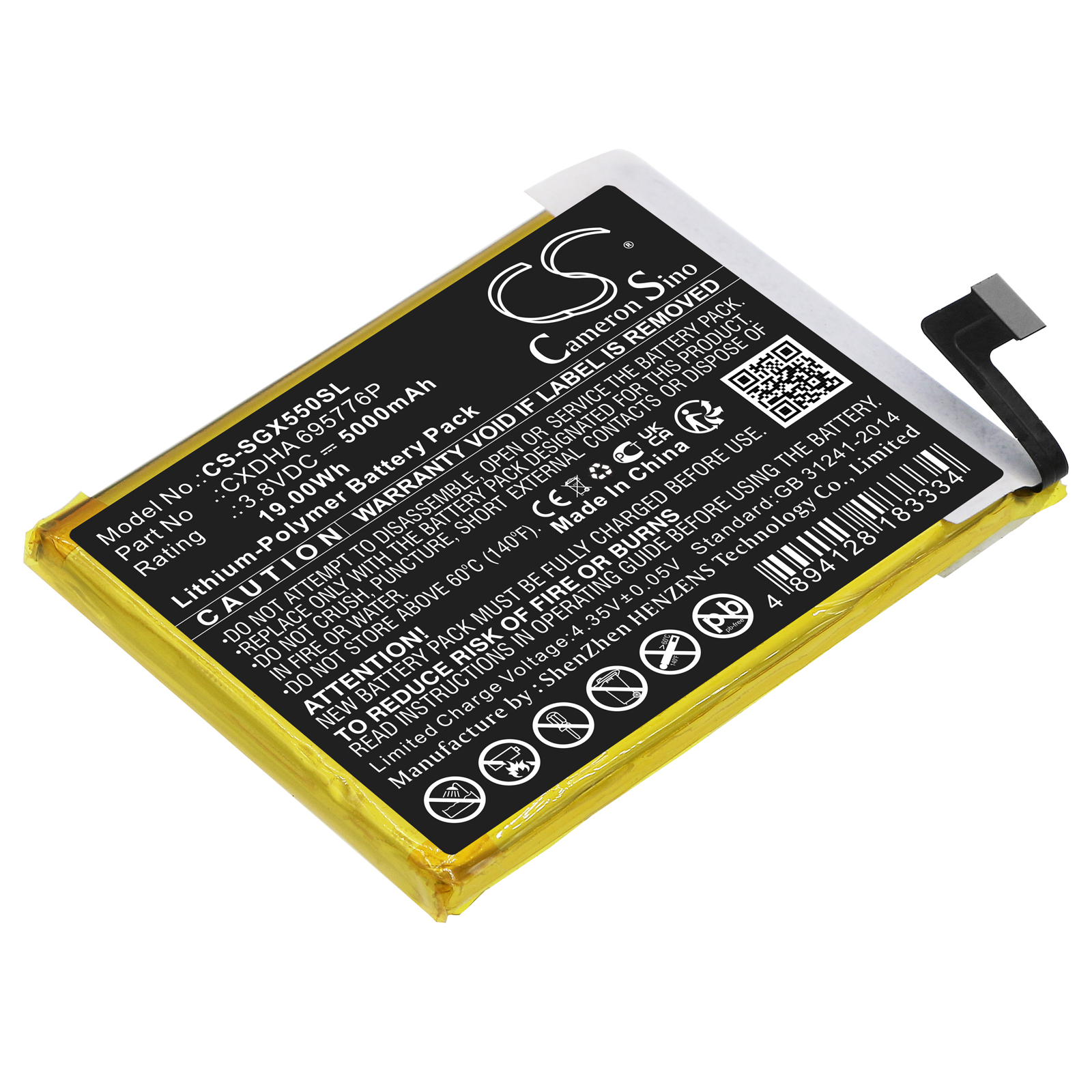 Cameron Sino CS-SGX550SL 3.8V Li-Polymer 5000mAh černá - neoriginální