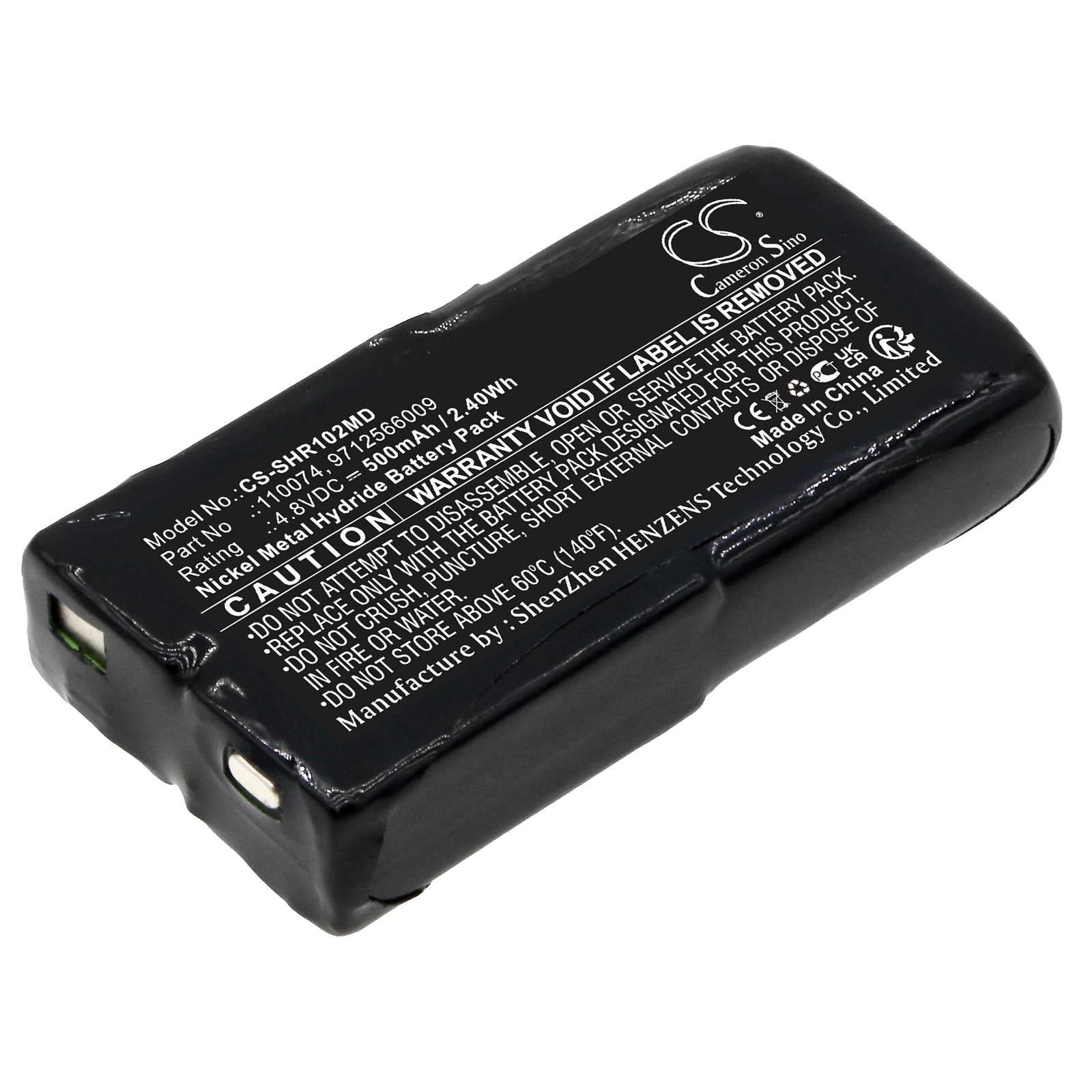 Cameron Sino CS-SHR102MD 4.8V Ni-MH 500mAh černá - neoriginální