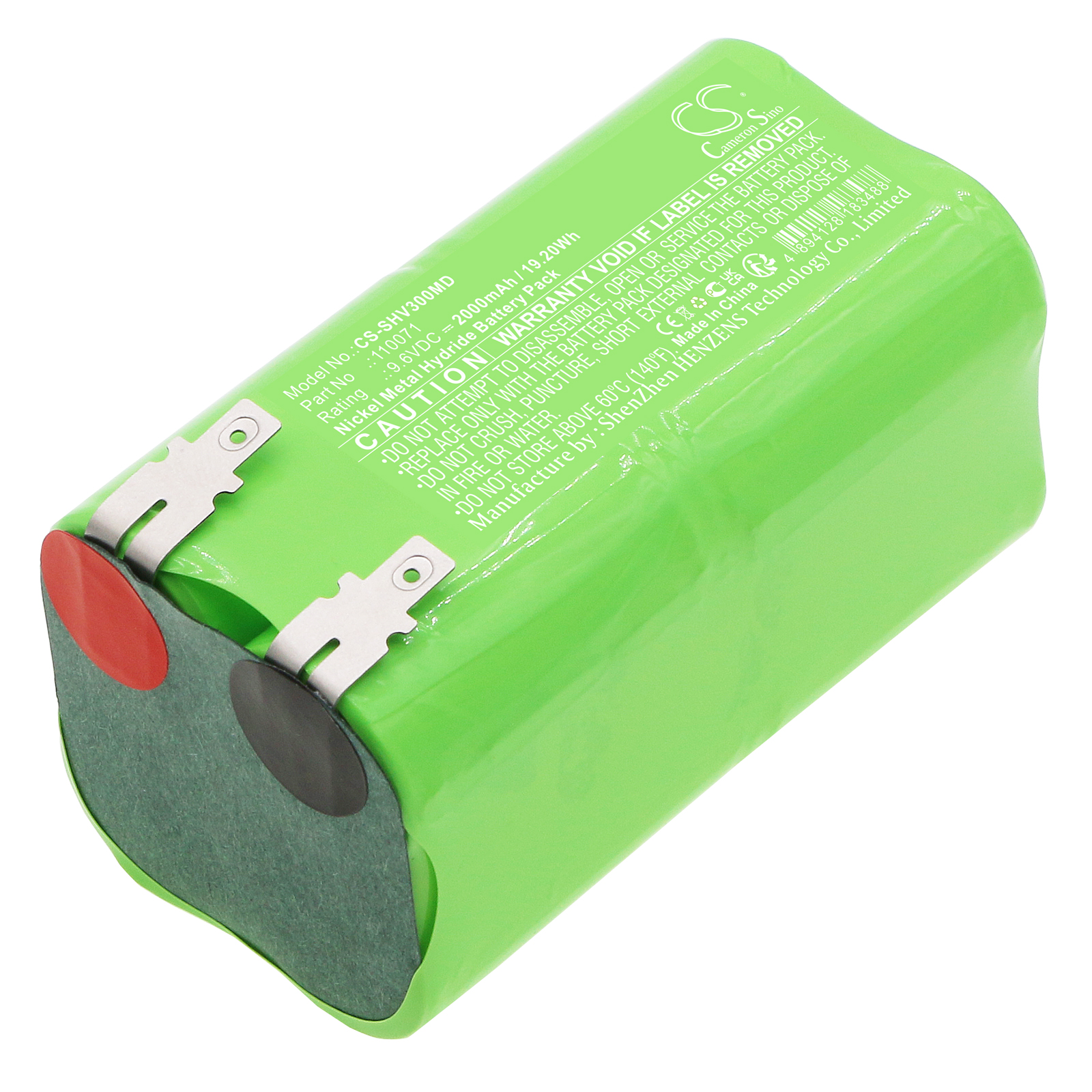 Cameron Sino CS-SHV300MD 9.6V Ni-MH 2000mAh zelená - neoriginální