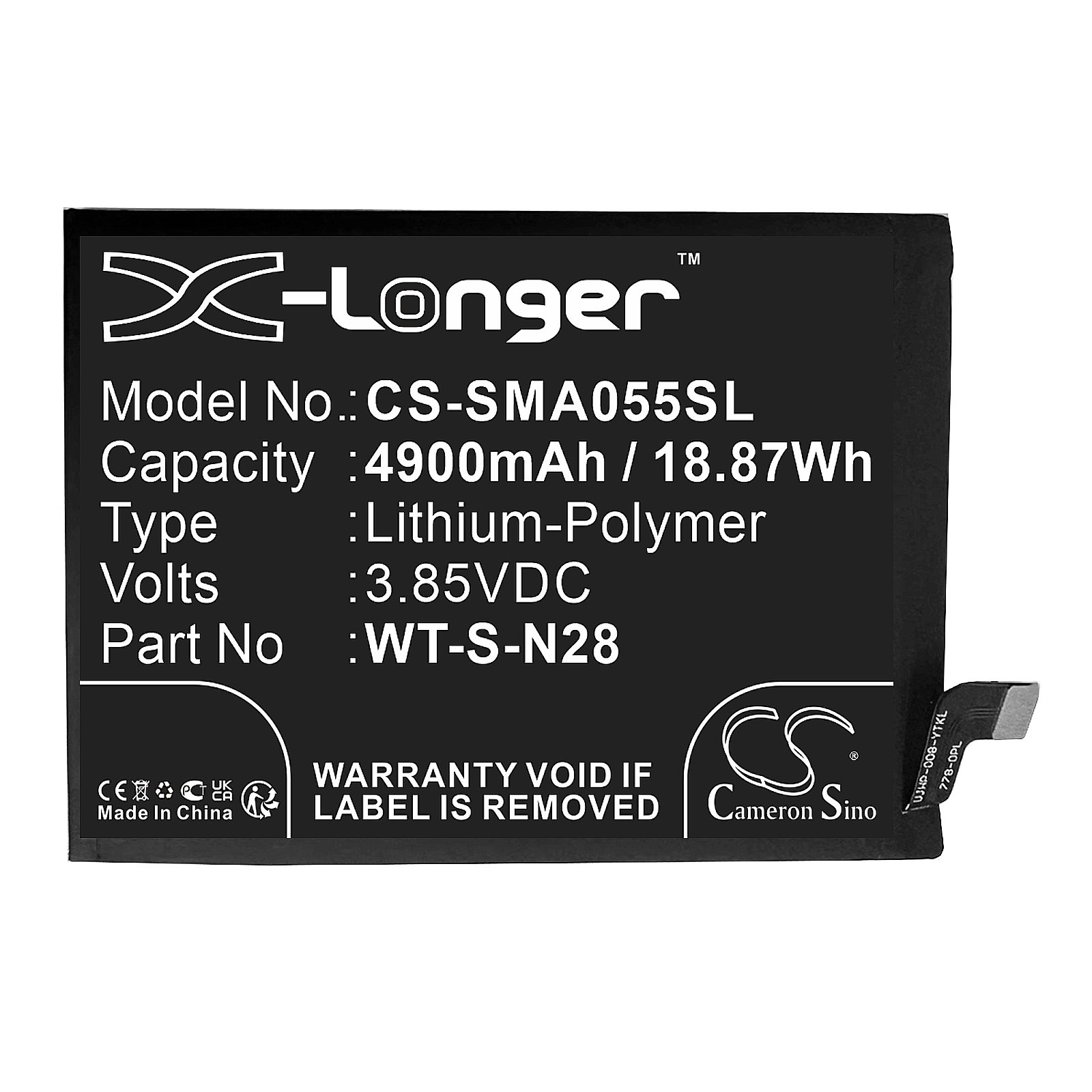 Cameron Sino CS-SMA055SL 3.85V Li-Polymer 4900mAh černá - neoriginální
