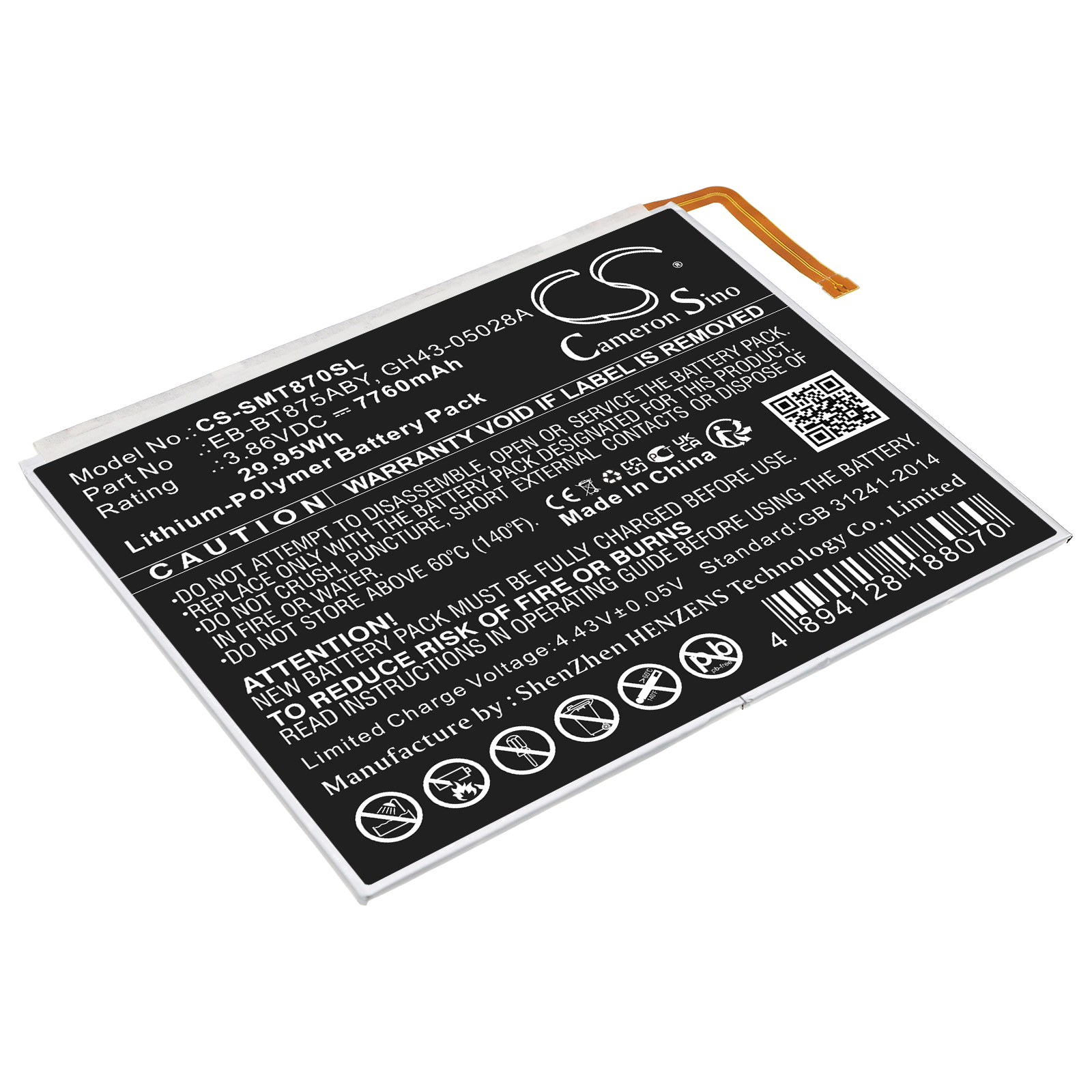 Cameron Sino CS-SMT870SL 3.86V Li-Polymer 7760mAh černá - neoriginální