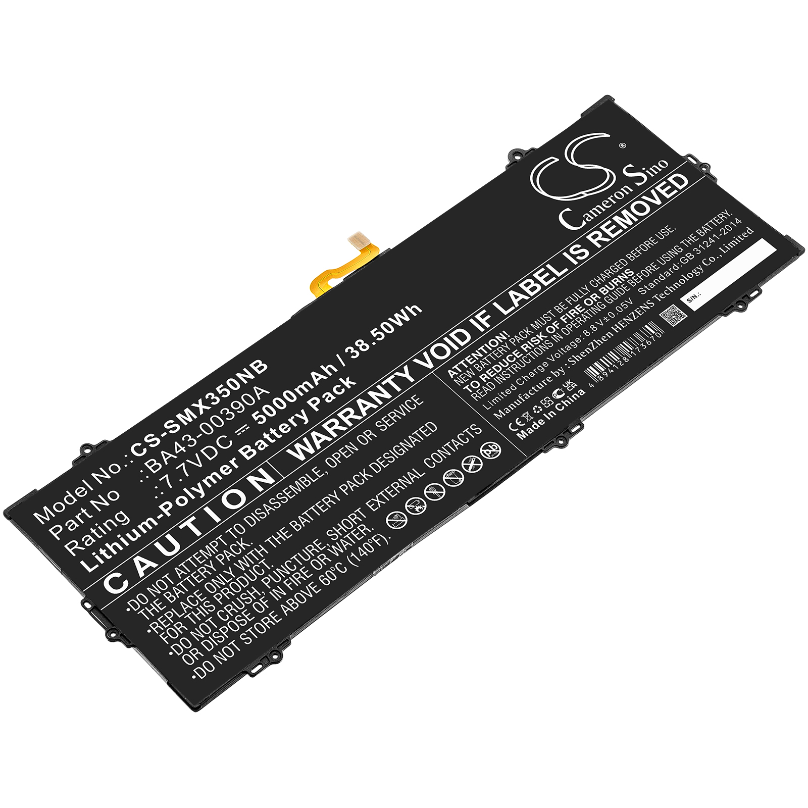 Cameron Sino CS-SMX350NB 7.7V Li-Polymer 5000mAh černá - neoriginální