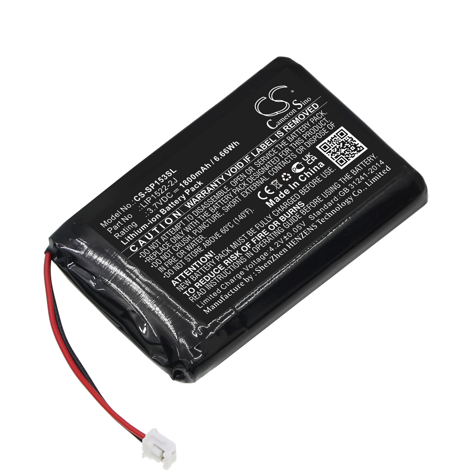 Cameron Sino CS-SP153SL 3.7V Li-ion 1800mAh černá - neoriginální