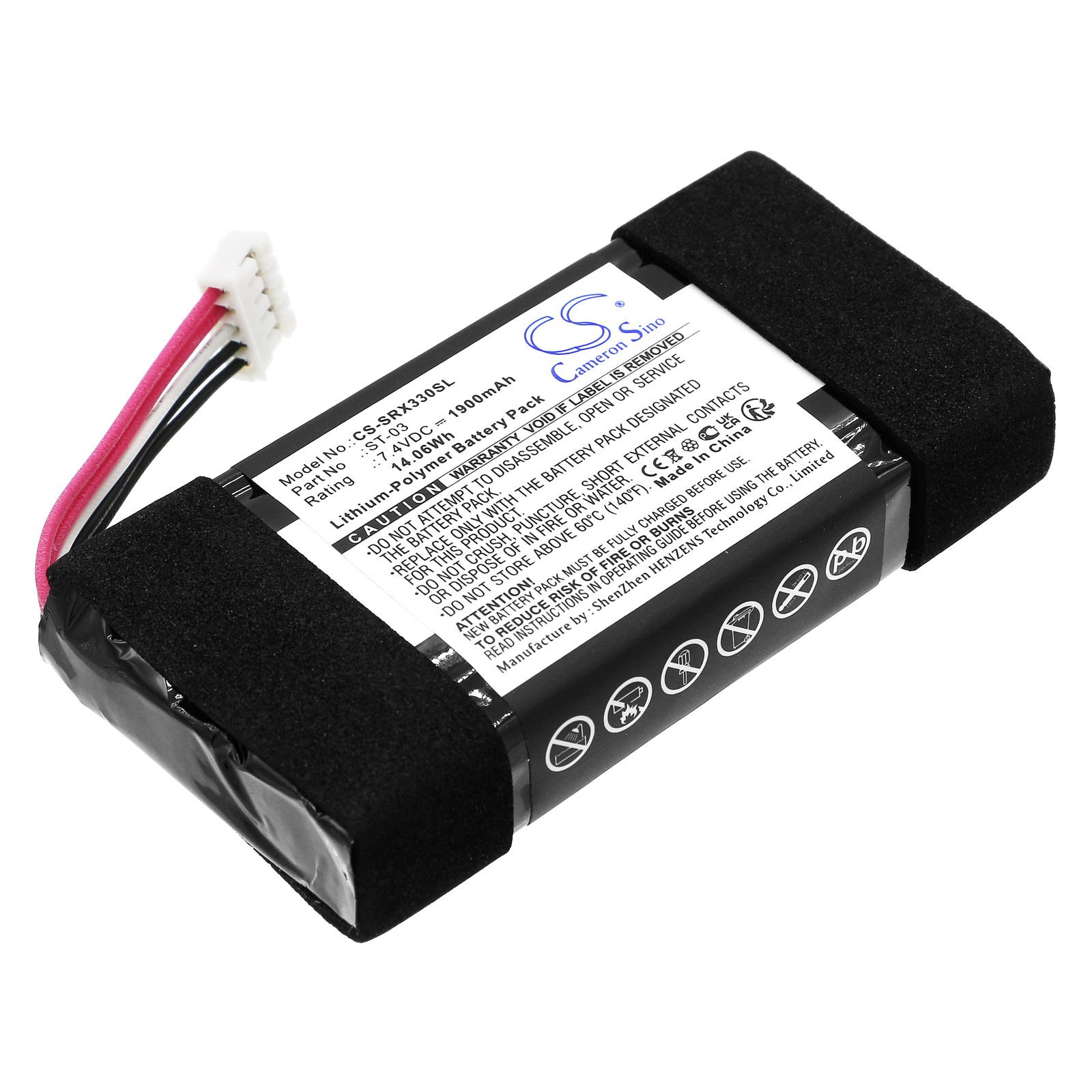 Cameron Sino produkt CS-SRX330SL Napětí 7.4V Li-Polymer 1900mAh černá - neoriginální