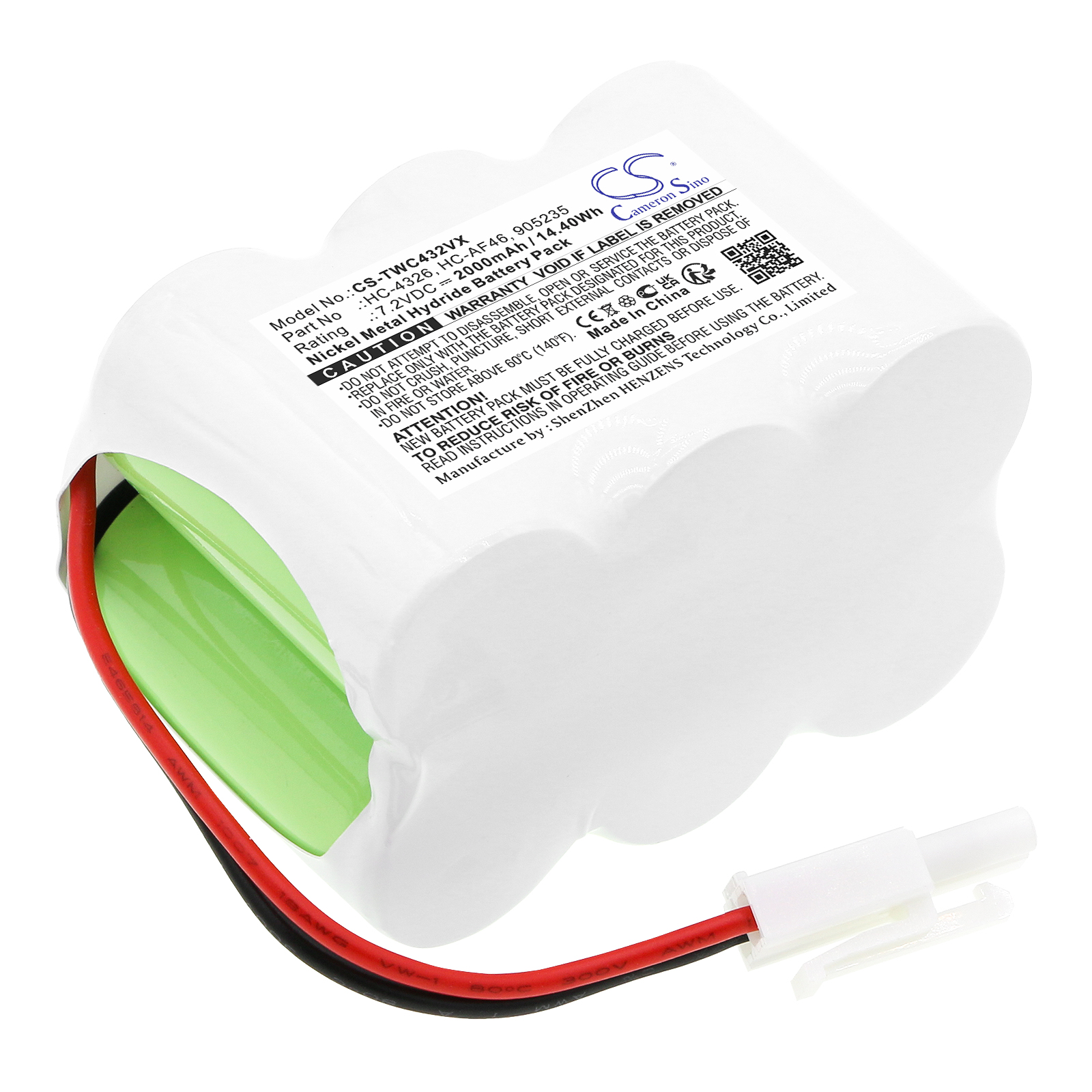 Cameron Sino CS-TWC432VX 7.2V Ni-MH 2000mAh bílá - neoriginální