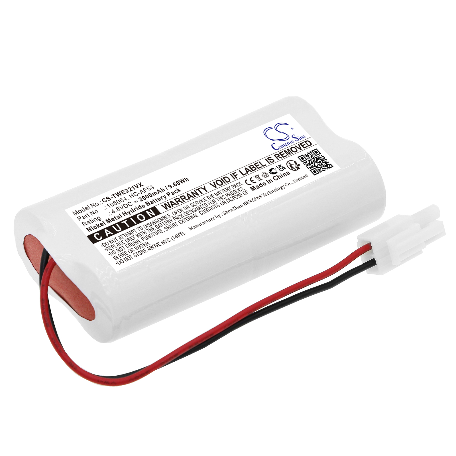 Cameron Sino CS-TWE221VX 4.8V Ni-MH 2000mAh bílá - neoriginální